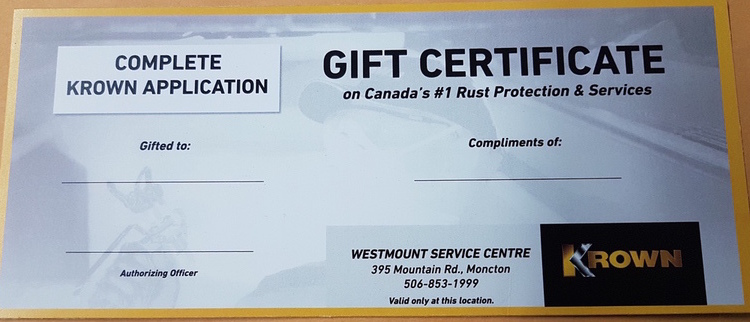 gift certificate